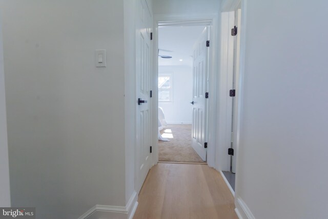 5446 Varnum St, Bladensburg, MD 20710 - hallway featuring light wood-type flooring and baseboards