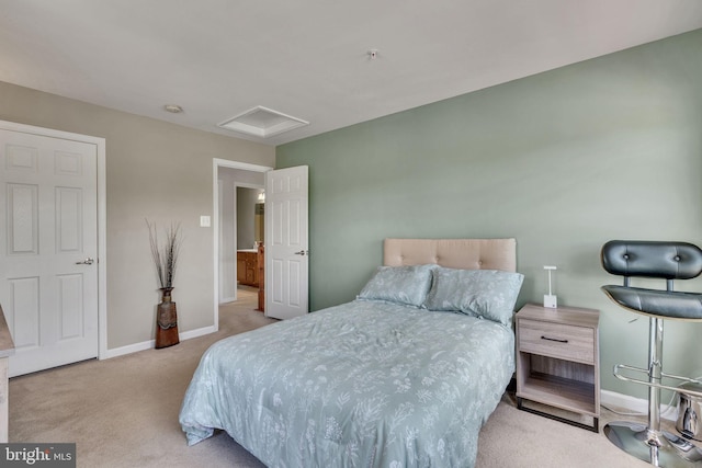 2708 Lake Forest Dr, Upper Marlboro, MD 20774 - bedroom with carpet, attic access, and baseboards