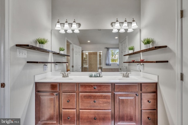 2708 Lake Forest Dr, Upper Marlboro, MD 20774 - full bathroom featuring a shower stall and double vanity