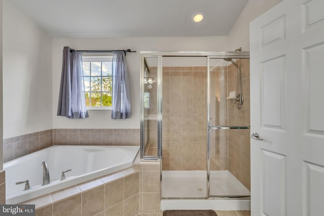 2708 Lake Forest Dr, Upper Marlboro, MD 20774 - full bathroom featuring a shower stall, a bath, and recessed lighting