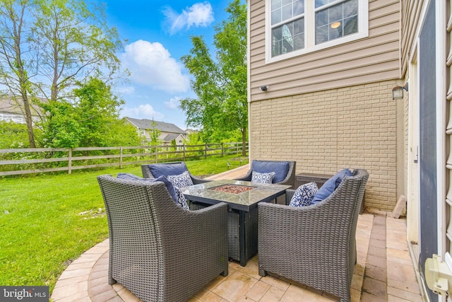 2708 Lake Forest Dr, Upper Marlboro, MD 20774 - view of patio / terrace featuring an outdoor living space with a fire pit