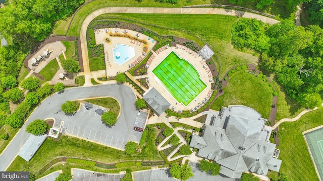 2708 Lake Forest Dr, Upper Marlboro, MD 20774 - drone / aerial view of a pool area