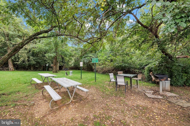 exterior space with a lawn