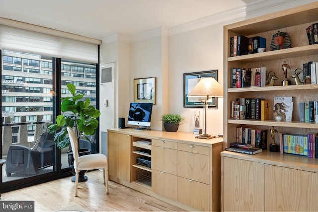 700 New Hampshire Ave NW Unit 507, Washington, DC 20037 - office featuring ornamental molding and light wood-style flooring