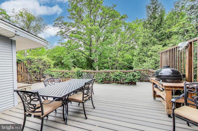 7017 Woodland Ave, Takoma Park, MD 20912 - wooden deck featuring outdoor dining space