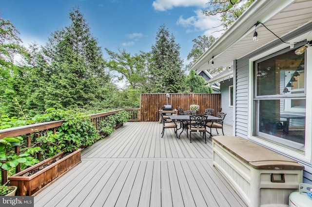 7017 Woodland Ave, Takoma Park, MD 20912 - wooden terrace featuring outdoor dining space