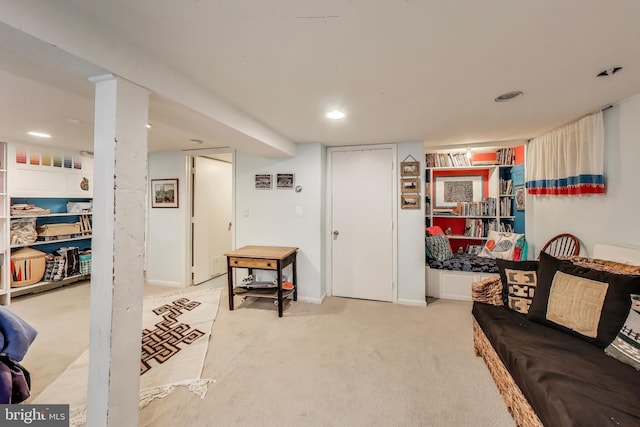 7017 Woodland Ave, Takoma Park, MD 20912 - carpeted living area featuring recessed lighting