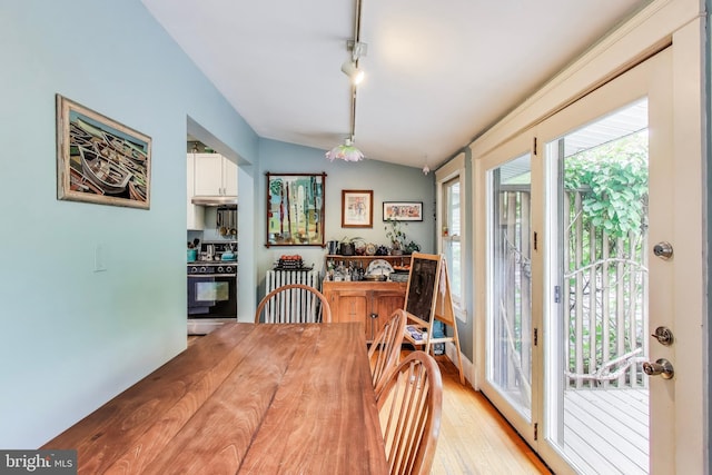 7017 Woodland Ave, Takoma Park, MD 20912 - dining space featuring track lighting and light wood finished floors