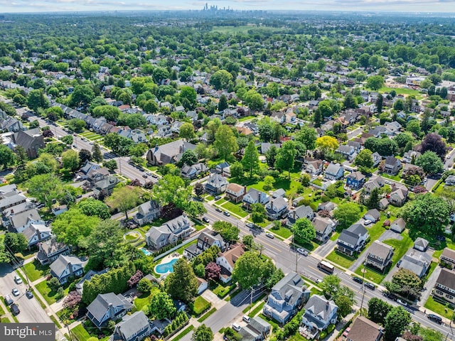 aerial perspective of suburban area