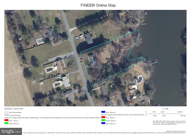 5521 Whitehall Rd, Cambridge, MD 21613 - map of property location featuring property parcel outlined