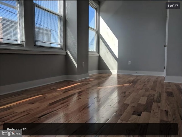 137 S 49th St, Philadelphia, PA 19139 - additional living space with hardwood / wood-style flooring and baseboards