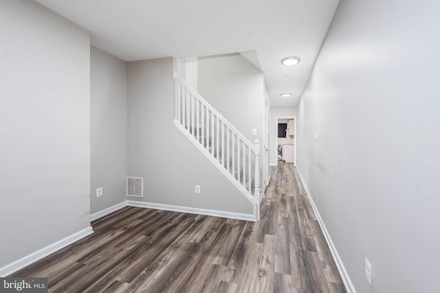 2108 E Hoffman St, Baltimore, MD 21213 - interior space featuring wood finished floors, visible vents, recessed lighting, stairway, and baseboards