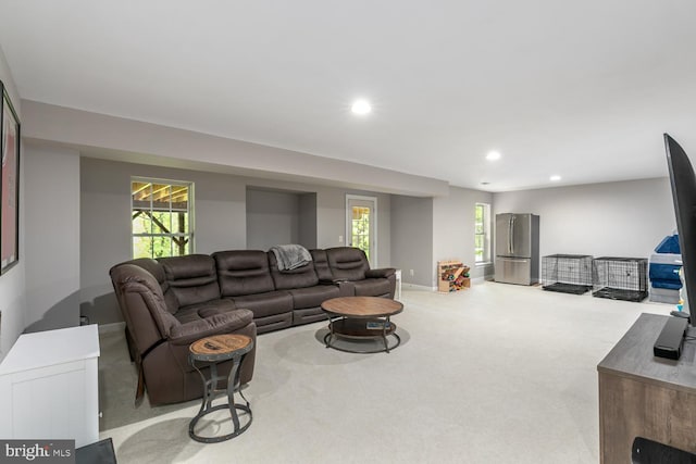 10609 Little Run Farm Ct, Vienna, VA 22182 - carpeted living room featuring recessed lighting and baseboards