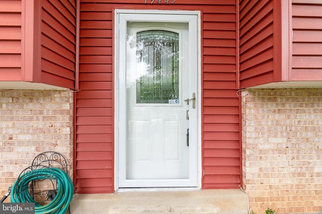 view of exterior entry