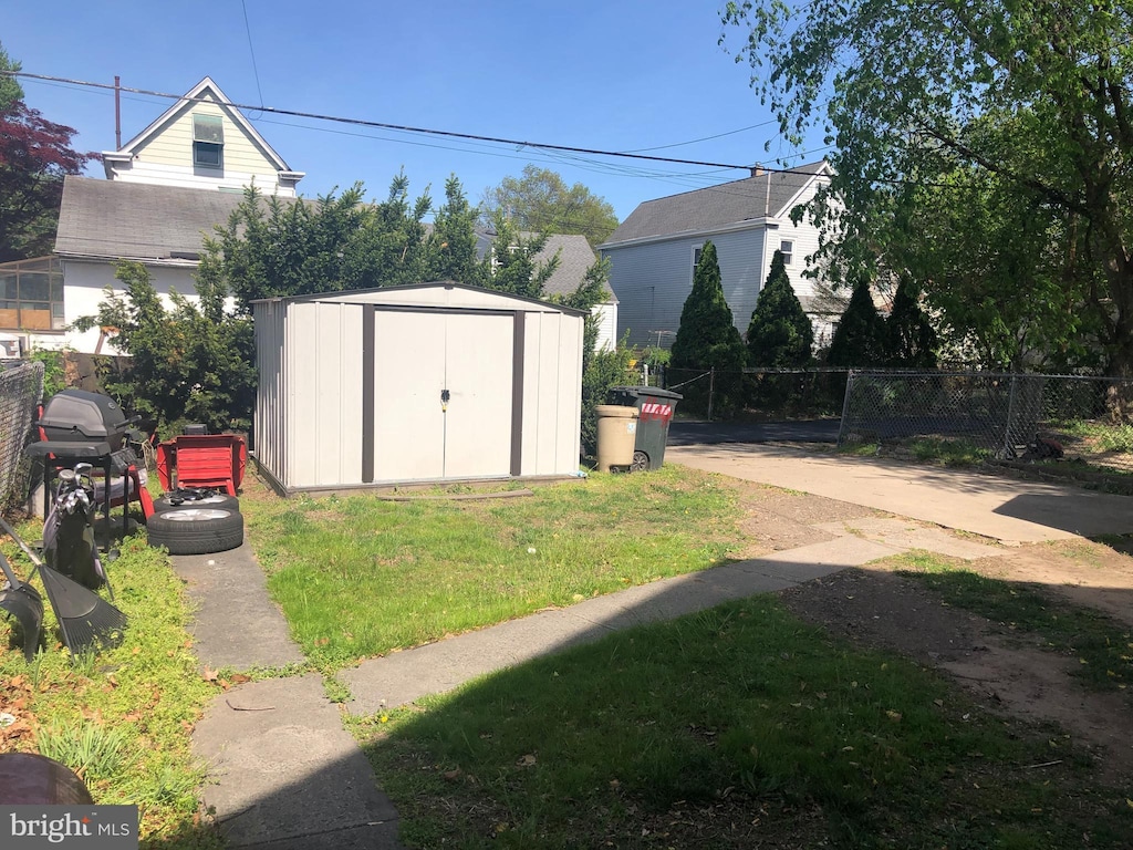 view of shed