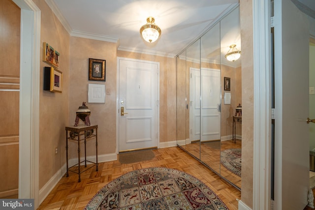 1655 Oakwood Dr Unit N323, Narberth, PA 19072 - foyer featuring baseboards and ornamental molding