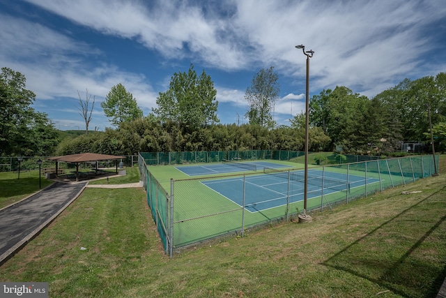 1655 Oakwood Dr Unit N323, Narberth, PA 19072 - view of tennis court with a gazebo