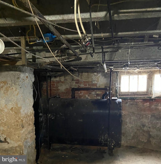 basement view of oil tank