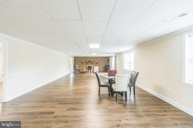 7290 Southern Maryland Blvd, Owings, MD 20736 - dining area featuring crown molding and wood finished floors