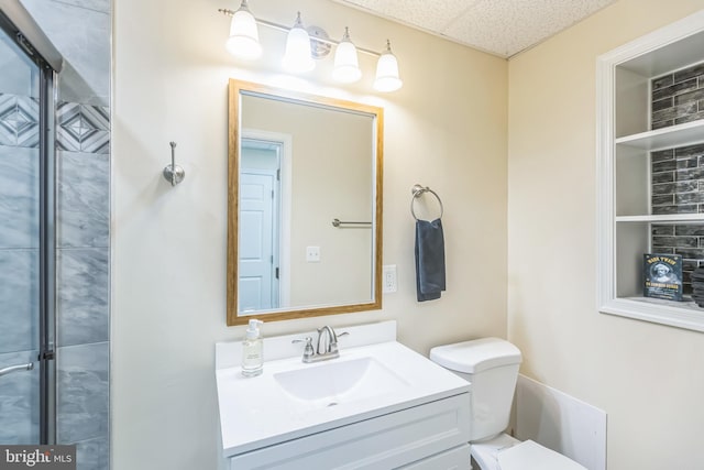 7290 Southern Maryland Blvd, Owings, MD 20736 - bathroom with vanity, toilet, and a shower with shower door