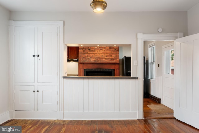 kitchen featuring hardwood / wood-style floors