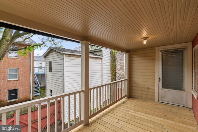 view of wooden terrace