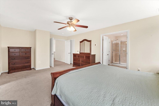 13324 John Martin Dr, Williamsport, MD 21795 - bedroom featuring light carpet, baseboards, a ceiling fan, and visible vents