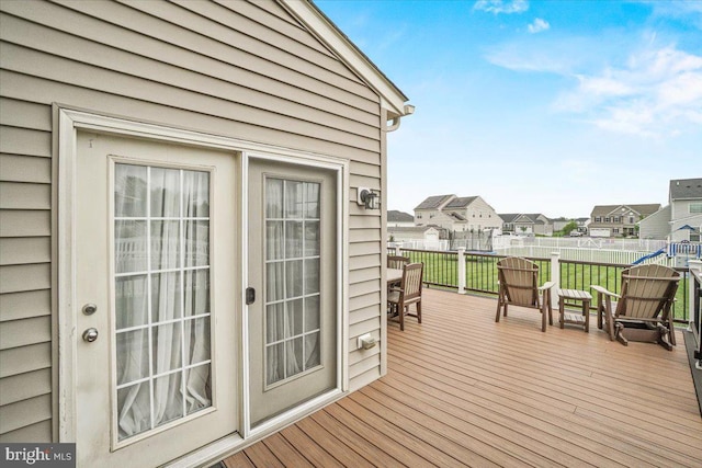 13324 John Martin Dr, Williamsport, MD 21795 - deck with a residential view, a lawn, and a fenced backyard