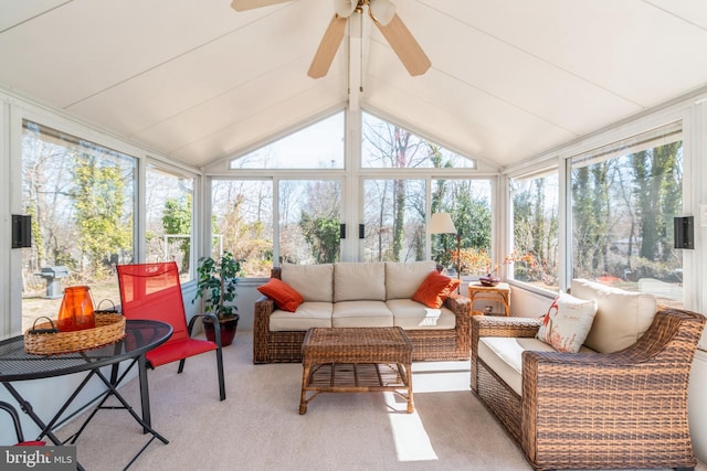 22 N Browning Ave, Somerdale, NJ 08083 - sunroom / solarium featuring ceiling fan and an outdoor hangout area