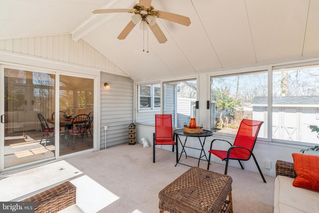 22 N Browning Ave, Somerdale, NJ 08083 - sunroom featuring plenty of natural light and a ceiling fan