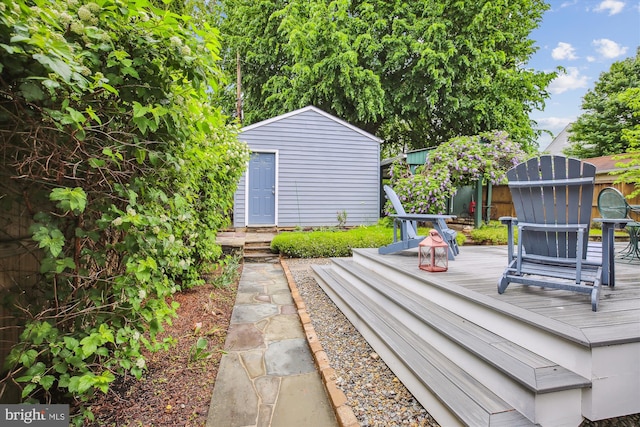 4311 Ellicott St NW, Washington, DC 20016 - deck with a shed and an outbuilding
