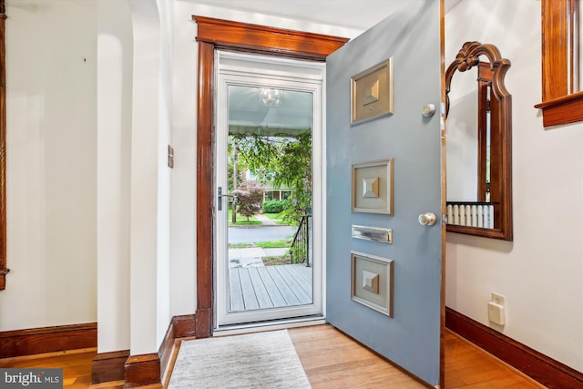 4311 Ellicott St NW, Washington, DC 20016 - doorway with wood finished floors and baseboards