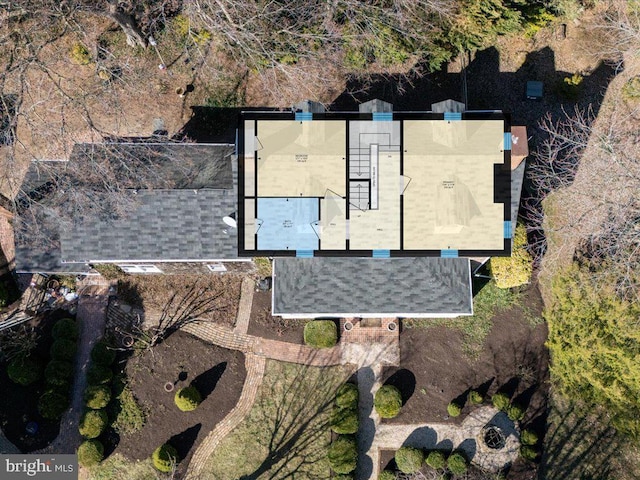 aerial view of property's location