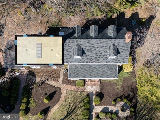 aerial view of property's location