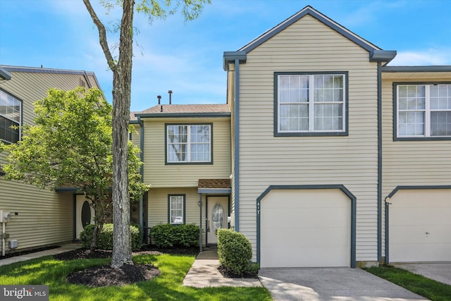 417 Jamestown Ct, Mount Laurel, NJ 08054 - townhome / multi-family property with a garage and driveway