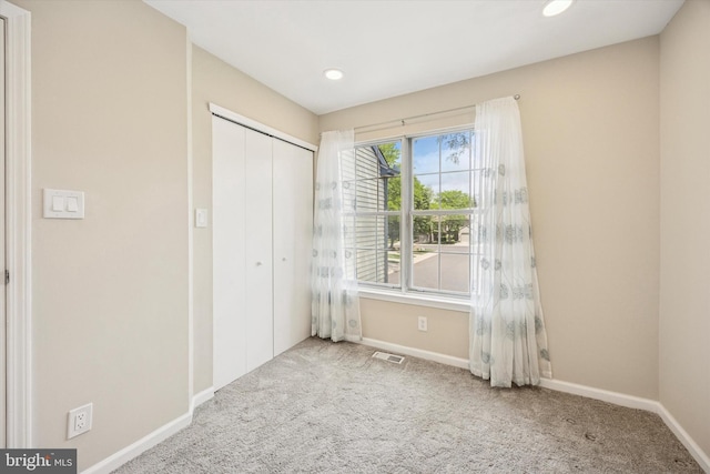 417 Jamestown Ct, Mount Laurel, NJ 08054 - unfurnished bedroom with carpet, baseboards, a closet, and recessed lighting