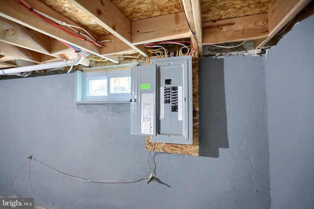 utility room with electric panel