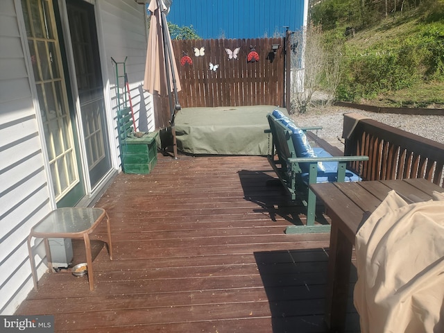 view of wooden deck