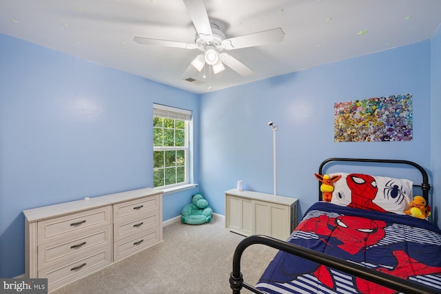4111 Bayside Rd, Chesapeake Beach, MD 20732 - carpeted bedroom with baseboards and ceiling fan