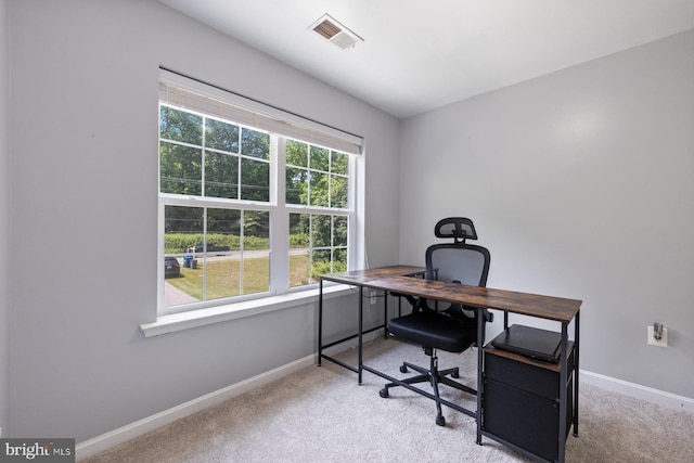 4111 Bayside Rd, Chesapeake Beach, MD 20732 - home office featuring carpet flooring and baseboards
