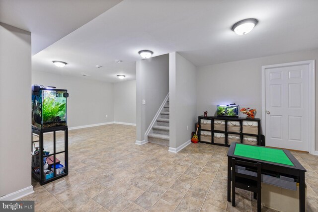 4111 Bayside Rd, Chesapeake Beach, MD 20732 - recreation room featuring baseboards