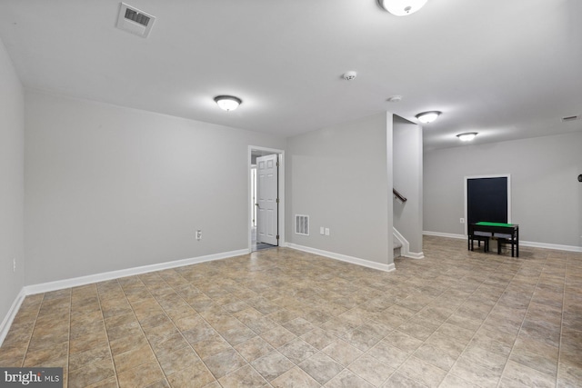 4111 Bayside Rd, Chesapeake Beach, MD 20732 - below grade area with stairway and baseboards