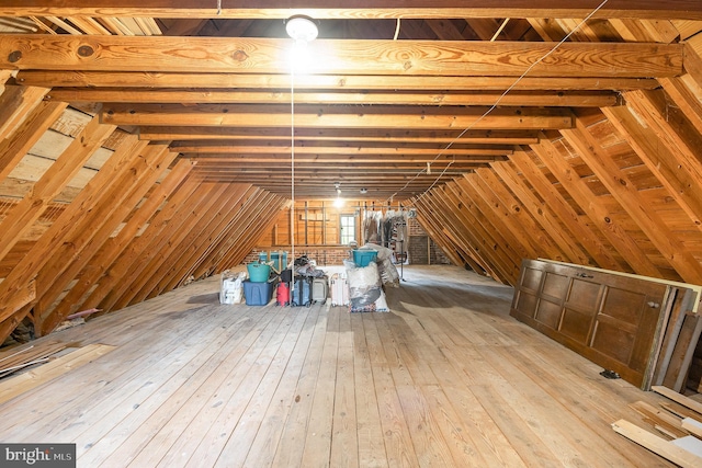 view of attic