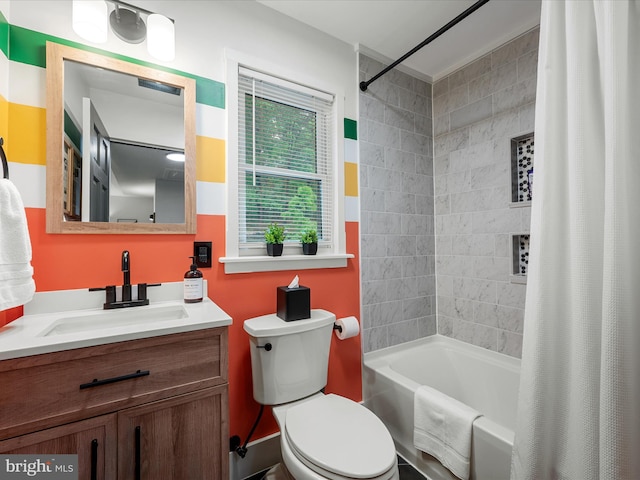 209 Hogan Dr, Basye, VA 22810 - bathroom featuring shower / bath combo, toilet, and vanity