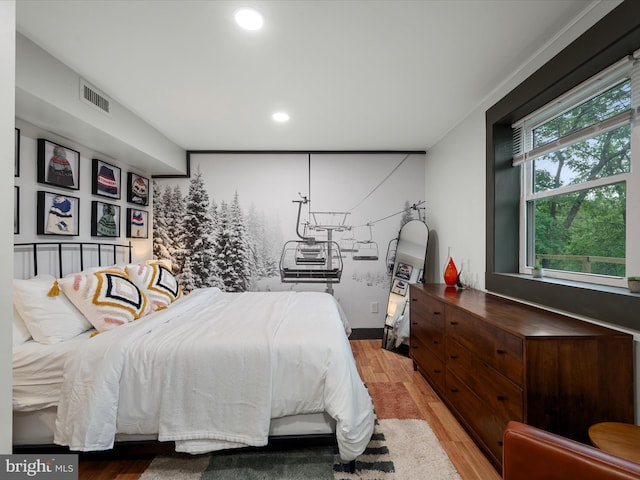 209 Hogan Dr, Basye, VA 22810 - bedroom with recessed lighting and wood finished floors