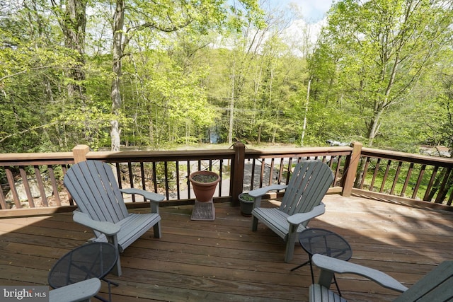 2119 Rock Lodge Rd, Mc Henry, MD 21541 - wooden terrace featuring a view of trees