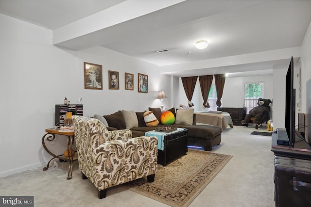 5533 Westcott Cir, Frederick, MD 21703 - living room featuring carpet and baseboards