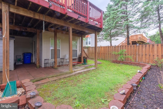5533 Westcott Cir, Frederick, MD 21703 - view of yard featuring a patio and a wooden deck