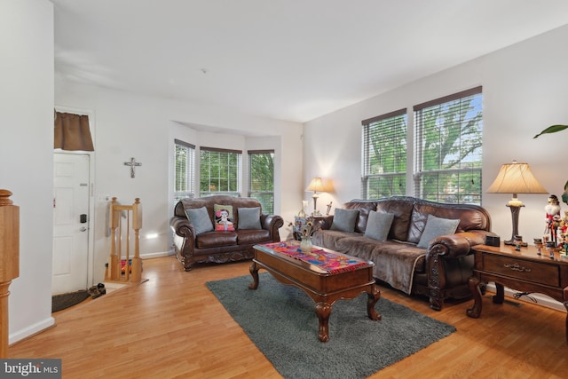 5533 Westcott Cir, Frederick, MD 21703 - living area with wood finished floors and baseboards