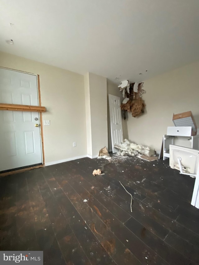 2710 Jefferson St, Baltimore, MD 21205 - unfurnished living room featuring hardwood / wood-style flooring